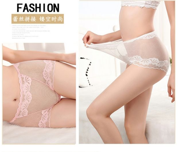 Quần lót nữ eo cao kích thước lớn mm200 pounds nụ lụa màn hình sợi hông rỗng gợi cảm 100% cotton tập tin không dấu vết đồ lót cao cấp