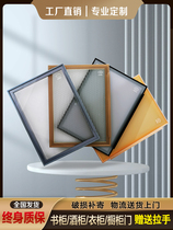 Wine cabinet door glass door 18 aluminum frame minimalist glass door narrow side wardrobe door leaf tempered cabinet glass cabinet door customization