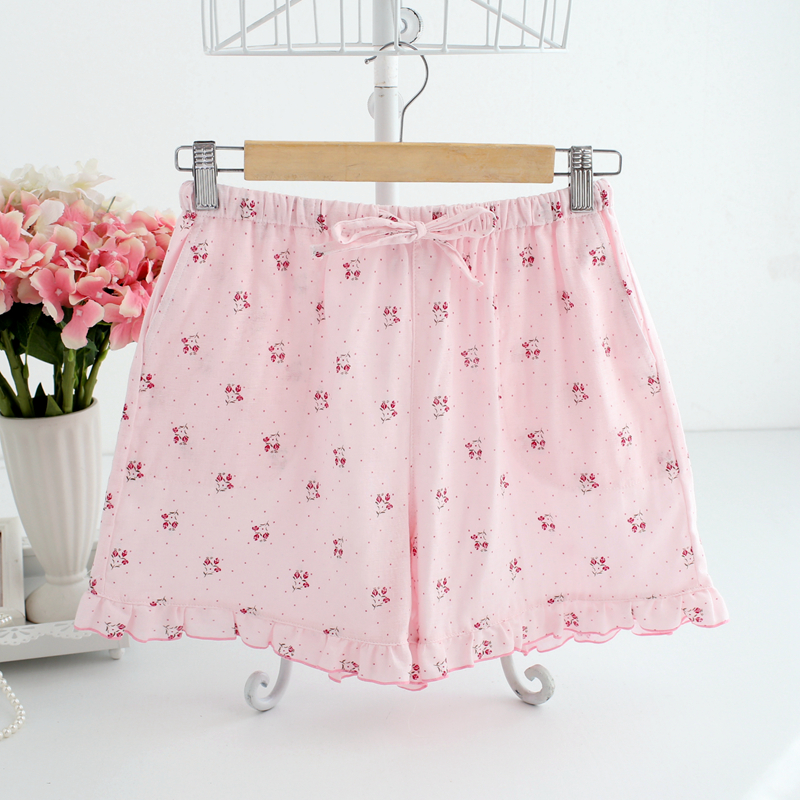 Bông gạc đôi quần short nữ mùa hè quần pajama bông nhà quần nóng quần phần mỏng nhà quần kích thước lớn