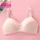 Sports style thin mold cup solid color student bra without wires