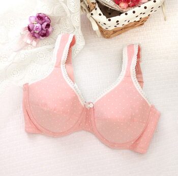 Kewa Bra, All-Cotton, Full Cup, Wide Shoulder Straps, Bra for Full-Figured Girls, Large Size 95C, Young Girl Bra