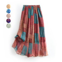 Silk skirt 2021 new women double-layer flowing long dress mulberry silk slim big swing dress beach dress fairy dress
