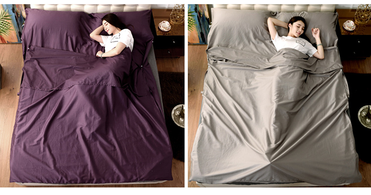 Màu sắc cao cấp 60S dài bằng chất liệu cotton satin ngăn dài Túi ngủ bẩn Du lịch xách tay siêu nhẹ kinh doanh khăn trải giường khách sạn - Túi ngủ túi ngủ văn phòng travelgear