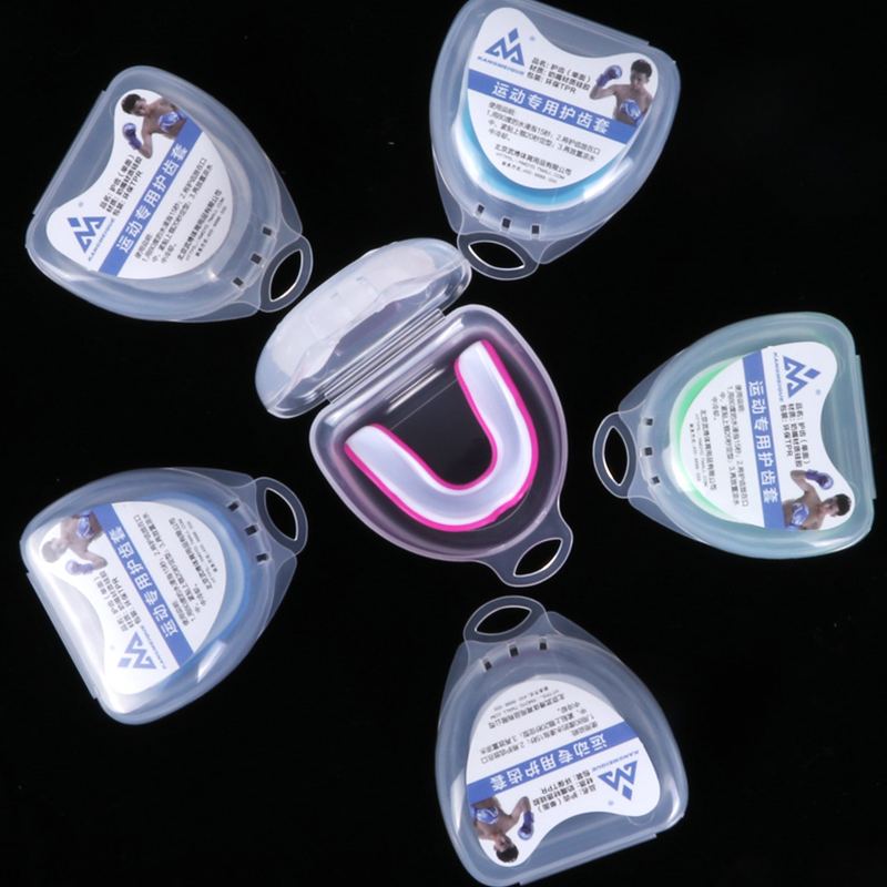 Boxing taekwondo Sanda mouthguards basketball mouthguards sports anti-grinding transparent basketball nba gift box