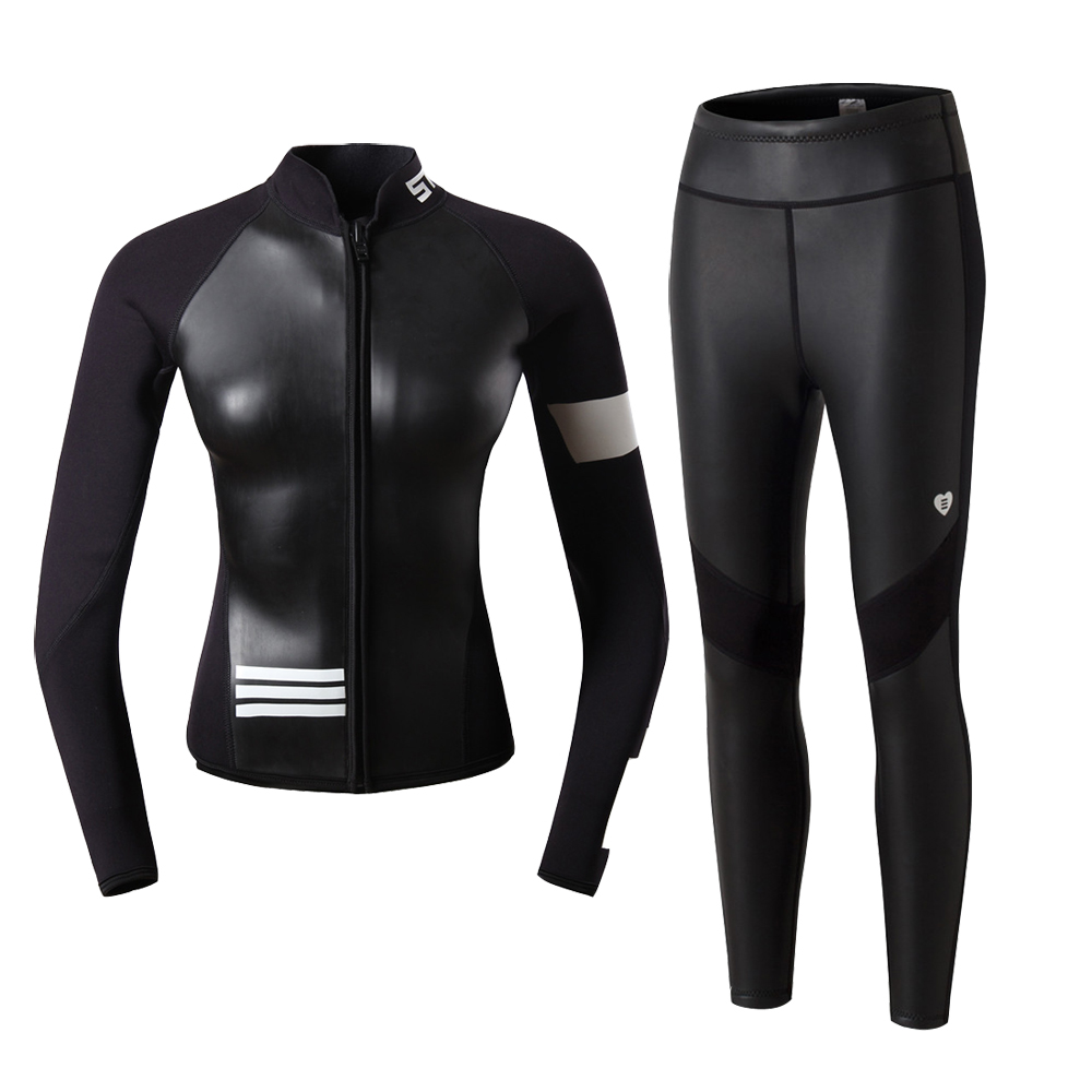 2 5mm3mm thickened male and female surf jacket two-piece snorkeling jellyfish warm and cold-proof sunscreen wetsuit