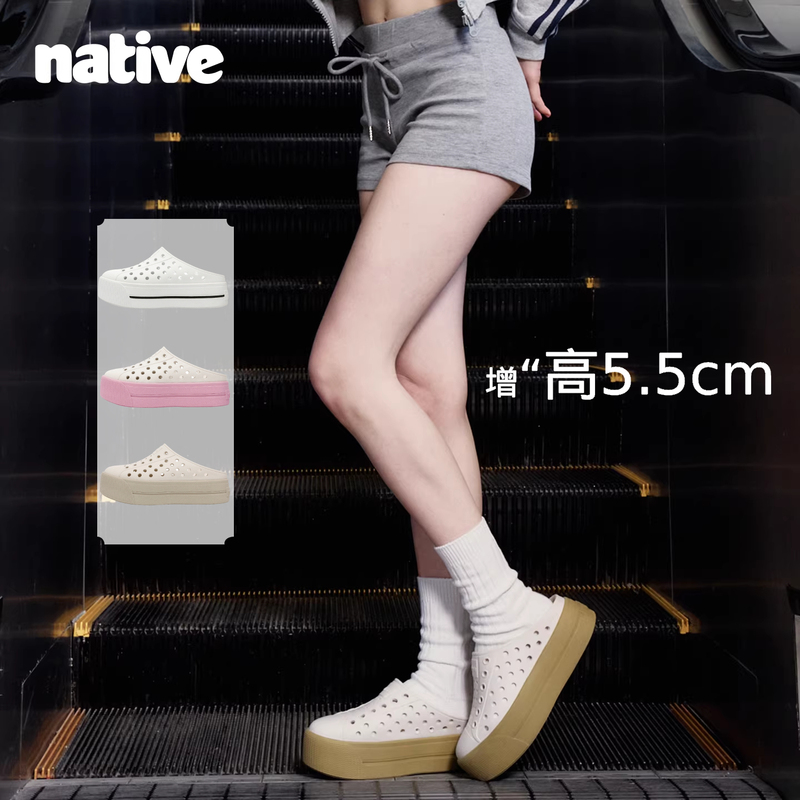 Native Clogs Women's Shoes Summer New Height-Increasing Slippers Slip-On Sandals Thick-Soled Platform Women's Shoes Native Clogs Women's Shoes Summer New Height-Increasing Slippers Slip-On Sandals Thick-Soled Platform Women's Shoes