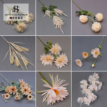 Wedding champagne silk flower wedding hall peony ceiling flower props simulation decoration