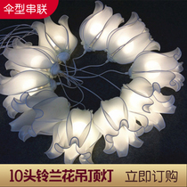 Wedding props 10 umbrellas LED bolls tandem aerial ceiling hanging lights chandeliers wedding decoration lights