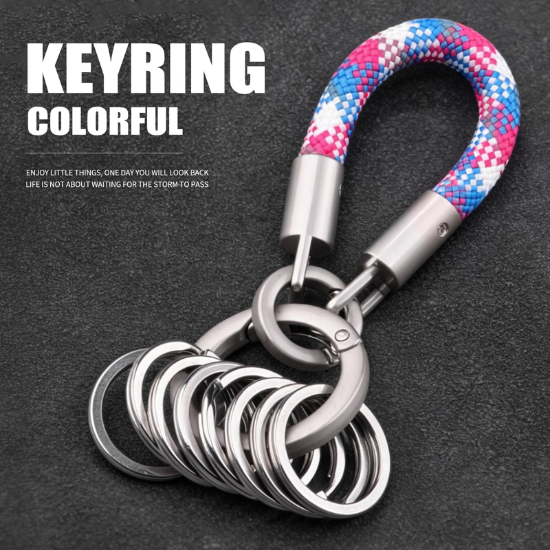 Portable and Durable Ring Chain Bracelet, Simple Key Pendant, Personalized Creative New Keychain for Men and Women