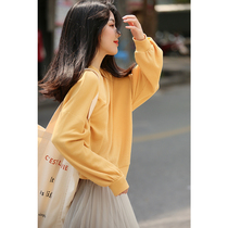Hua ji 2021 new waffle t-shirt womens long-sleeved base shirt loose spring solid color inner jacket tide Y1229