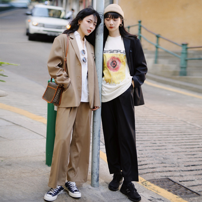 (a whole set of 10 yuan) Kache casual suit coat woman 2022 spring Han edition loose suit P915