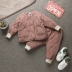 Mùa thu và mùa đông trẻ em áo bông bé trai bông bông phù hợp với cotton hai mảnh áo khoác bé trai quần áo trẻ em phiên bản Hàn Quốc của thủy triều váy trẻ em 10 tuổi Phù hợp với trẻ em