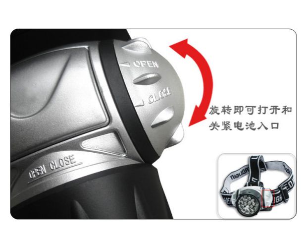 Đèn pha LED siêu sáng 21LED không sạc được đèn chiếu sáng ngoài trời câu cá đèn pha đèn pin cắm trại đèn pin chiếu xa 2km