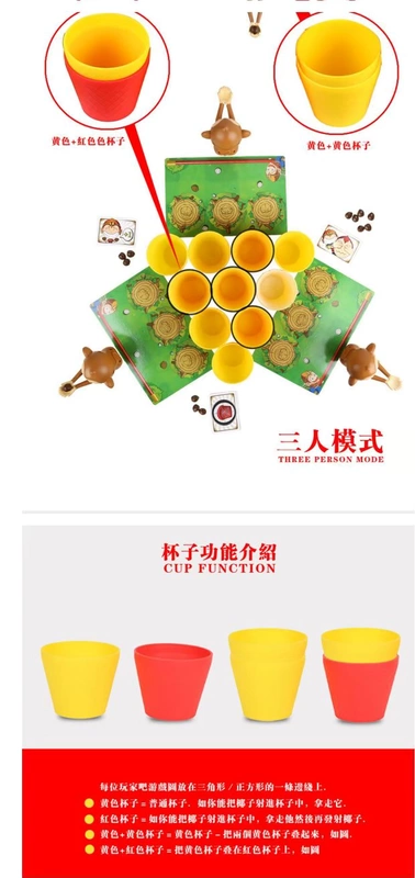 Đài Loan Hot King King Catapult Monkey Parent-child Tương tác Câu đố Ban Trò chơi Đồ chơi Gia đình Trò chơi Đồ chơi Điểm - Trò chơi cờ vua / máy tính để bàn cho trẻ em