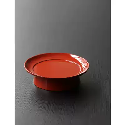 Off-the-shelf imported from Japan Echizen lacquer 15cm high paint dish Japanese gao jiao pan refreshments dan gao die