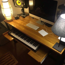 Solid wood arrangement workbench Electronic piano table Music production table MIDI keyboard table Audio work studio table