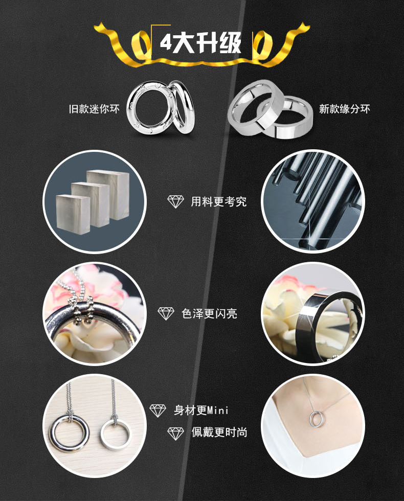 Magic 8000 Tomorrow Ring Fate Ring Magic ring Magic ring và nhẫn Cận cảnh cặp đôi đạo cụ ma thuật - Nhẫn nhẫn vàng 18k nam
