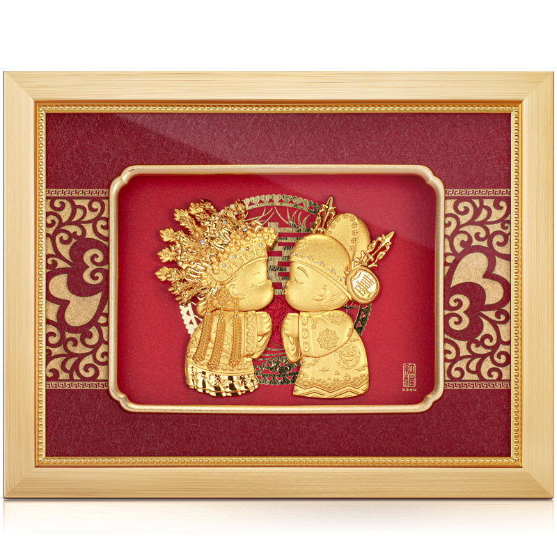 24K high-grade gold foil decorative painting wedding gift to send new girlfriends creative personality romantic gifts exquisite