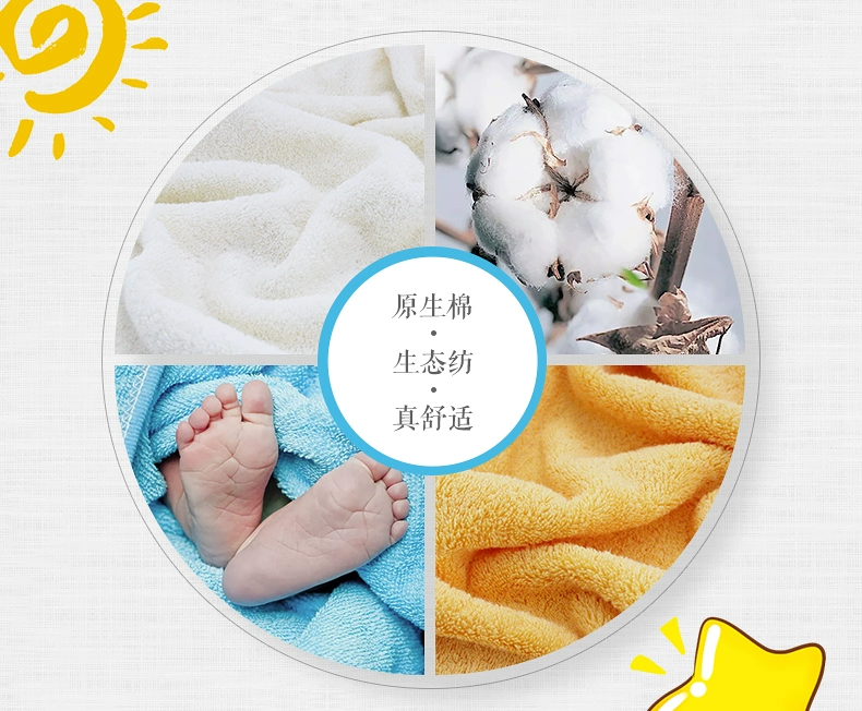 Khăn thêu cotton dày cho trẻ em là phim hoạt hình khăn tắm vuông bé túi được tăng khả năng thấm nước 110 * 110 - Khăn tắm / áo choàng tắm