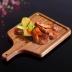 Đĩa gỗ rắn khay gỗ phương tây cắt tấm tráng miệng bánh mì bít tết khay sushi lẩu đặt tấm gỗ thìa gỗ Tấm