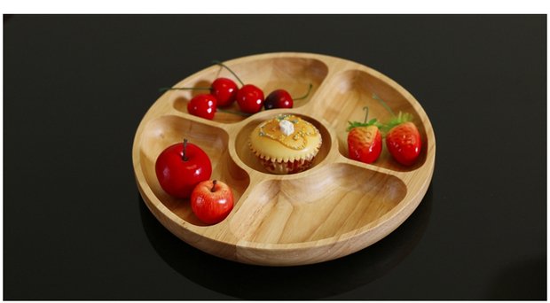 Gỗ năm lưới gỗ khay khay ăn nhẹ khay lưới trái cây snack snack khay gỗ Nhật Bản tấm trái cây tấm gỗ - Tấm mẫu đĩa gỗ đẹp