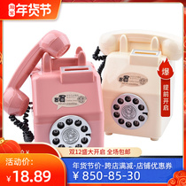 Telephone plastic piggy creative cute pink storage male girl Heart Children gift storage high-end premium