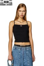 Diesel Womens Clothing British Straight Mail New Black Short Harnesses Vest A051070EJAI