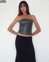 Motel Rocks Womens UK direct mail UO new product AUDY short PU tube top