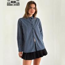 Motel Rocks womens clothing UK direct mail UO new product Turner striped long-sleeved casual shirt