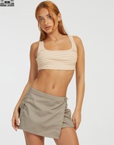 Motel Rocks Womens Clothing UK Direct Mail UO MAWARI Striped Ribbed Cropped Top