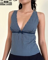 Motel Rocks Womens UK direct mail UO new Vishata deep V-neck slim vest