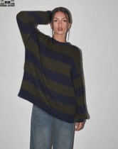 Motel Rocks Womens UK direct mail UO new product DAREN striped knitted loose sweater