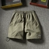 Mùa hè Nhật Bản nguyên bản màu overalls quần short nam quốc triều lỏng lẻo bình thường dây rút hoang dã xu hướng quần năm điểm - Quần làm việc