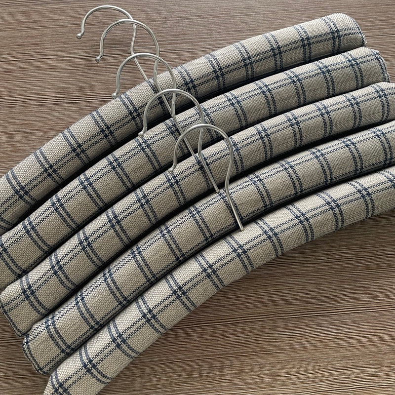 Original Japanese Fabric-Covered Hangers for Export, Fabric Hangers for Wardrobes, Clothes Hangers with Sponge, Non-Slip and Scratch-Resistant