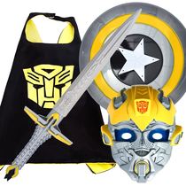 Halloween Toys Bumblebee Cloak clothes Gloves suit Childrens clothing Shield mask launcher boy