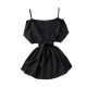 2022 summer and Korean version of fashion temperament bow tie waist sling chiffon shirt women's chic short top