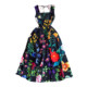 French-Style High-End Vintage Tea Break Dress, Summer Fashion, Elegant, Slimming, Sleeveless, Backless, Waist-Cinching, Printed A-Line Dress
