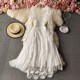 French girl gentle wind long skirt chic fairy sweet lace stitching chiffon fairy skirt pleated dress