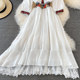 Yunnan Travel Sanya Super Fairy Seaside Beach Big Red Dress Desert Big Swing Long Skirt Hooded Embroidered Dress Summer