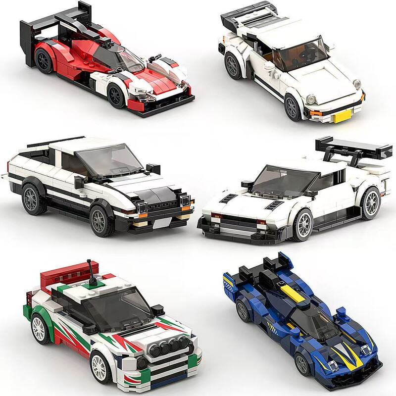Suitable for Lego Moc Building Block Car Racing Series Boys' Creative DIY Assembly Toy Sports Car Model Ornaments