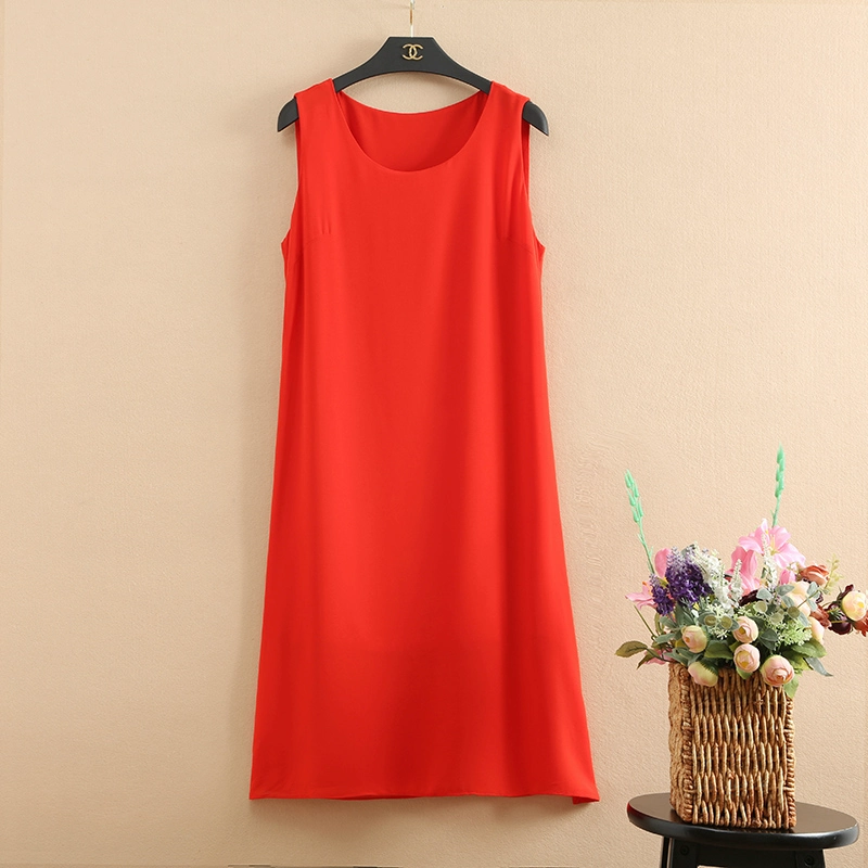 Váy vest voan dài phần lớn size mới mùa hè không tay đầm cổ tích mùa xuân và váy mùa thu váy đầm áo sơ mi trắng nữ