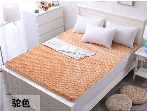 Tấm nhung san hô đơn mảnh cộng với tấm nhung ngắn sang trọng đôi đơn flannel chăn mùa đông chăn dày ấm áp ga trải giường mùa hè