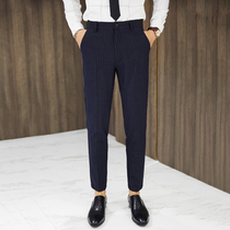 Spring and autumn Korean version of casual trousers Mens Korean style trend mens pants Slim British style business formal pants