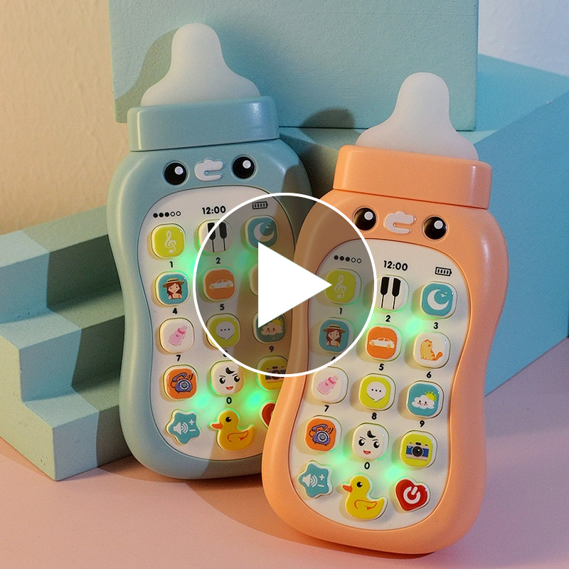 Bites Pacifier Milk Bottle Baby Toy Phone Call Baby Children Puzzle Early Education Music 0-1-3 years old