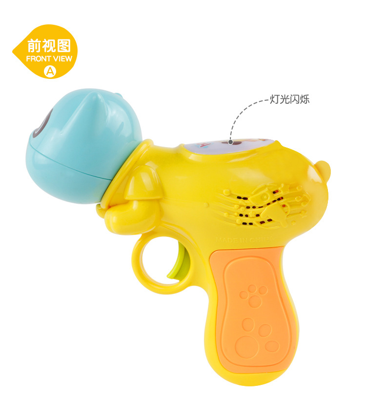 Bé mini súng điện âm thanh và cậu bé câu đố kháng rơi đồ chơi trẻ em Q phiên bản nhạc đồ chơi súng ngắn 1-2-3 tuổi kinh doanh đồ chơi trẻ em