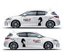 VOLKSWAGEN POLO golf Lifan 320 pull flower Changan CS35 car stickers cartoon beauty seduction woman flower stickers