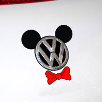Cute rice cartoon mouse cartoon sexy bow tie Volkswagen Skoda Buick car logo car sticker car tail sticker