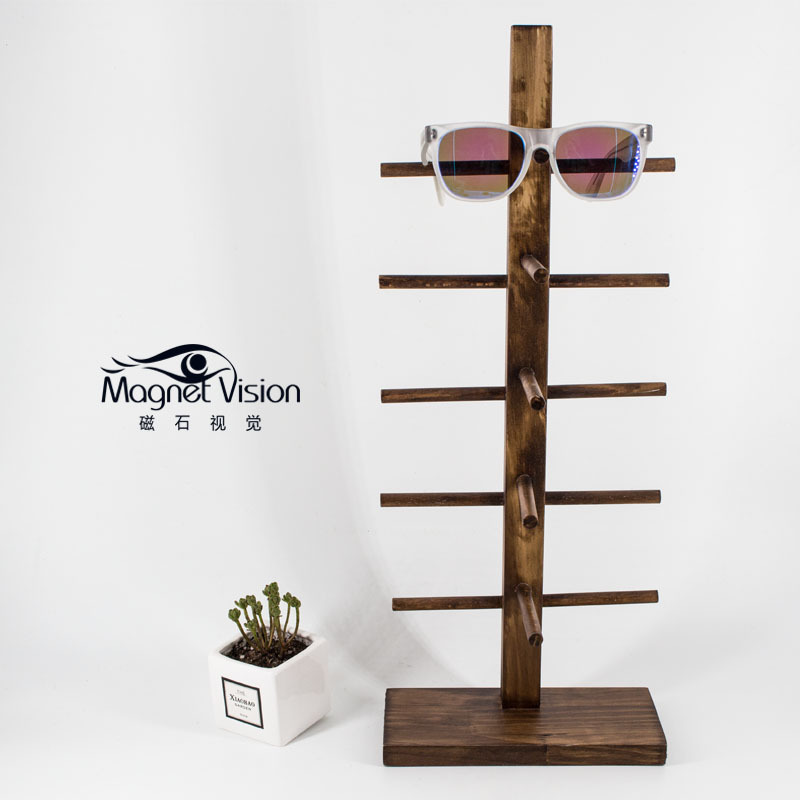 "Magnetic" Solid Wood Distressed Eyeglass Display Stand, High-End Sunglasses Display Stand "Magnetic" Solid Wood Distressed Eyeglass Display Stand, High-End Sunglasses Display Stand