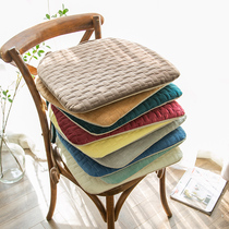 Simple horseshoe cushion cushion cushion cushion in Nordic detachable chair mat modern thickening pure color