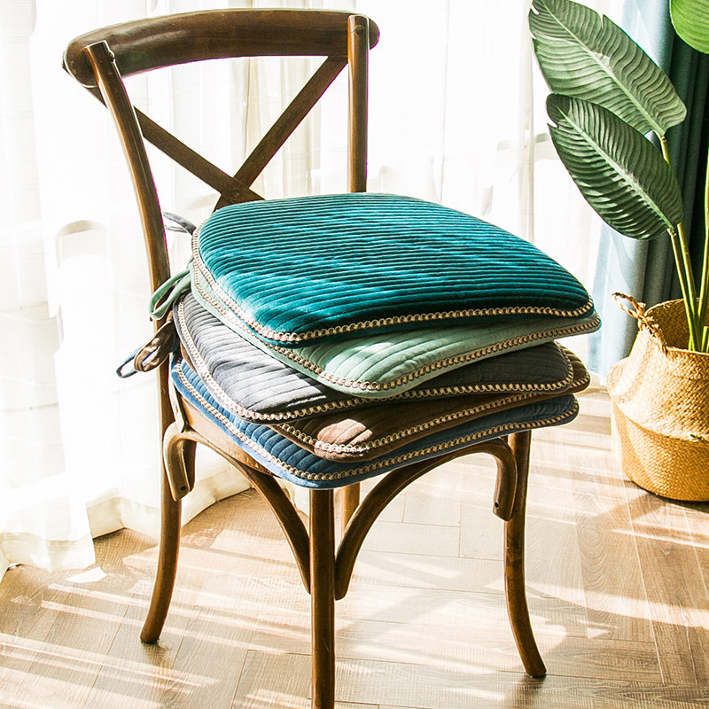 Modern luxury plush home dining chair cushion thickness removable chair cushion in autumn and winter office seat custom